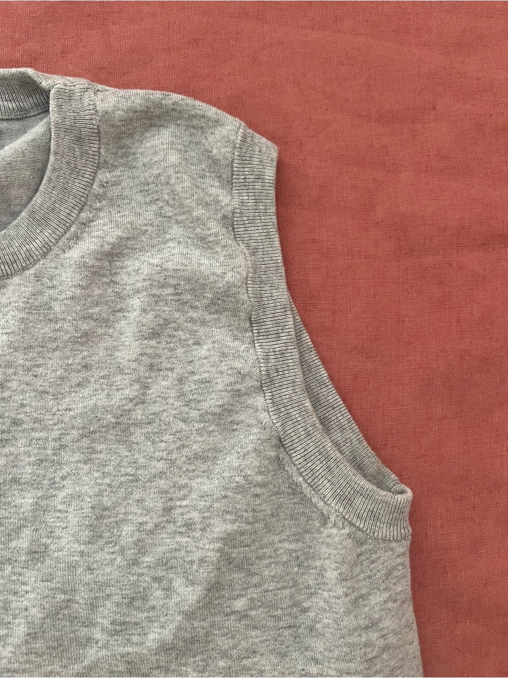 J. Crew Light Gray Sleeveless Cotton Blend Sweater Shell - Picture 4 of 10